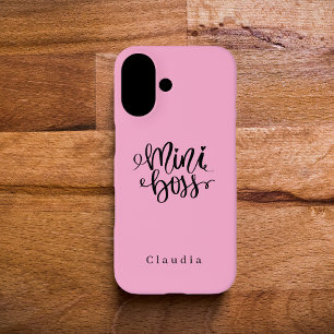 Coques iPhone 16 Cute Glamour Fille Rose "Mini Boss"