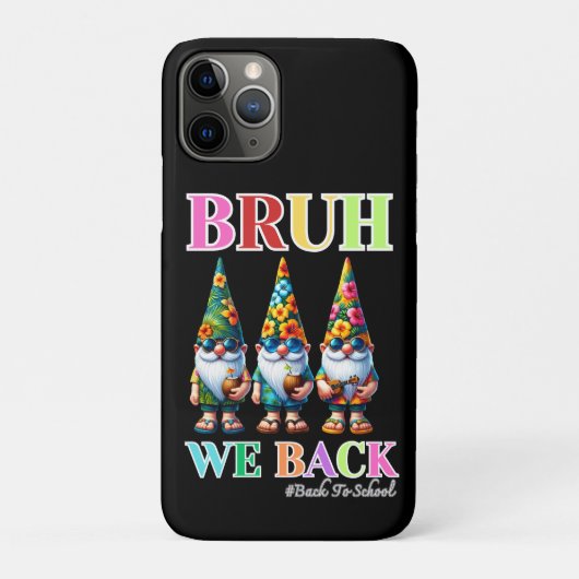 Coques Case-Mate iPhone Cute Gnome Bruh On revient à l'école (Dos)
