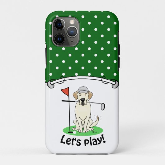 Coques Case-Mate iPhone Cute Golf Yellow Labrador Retriever Chien (Dos)