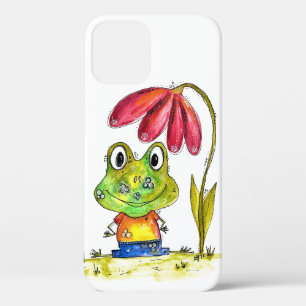 Case-Mate iPhone Case Cute grenouille blanche Whimsical sous une fleur r