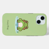 Coques Case-Mate iPhone Cute grenouille verte (Verso (horizontal))
