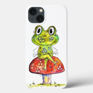 Case-Mate iPhone Case Cute Grenouille verte Whimsical sur Toadstool