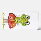 Coques Case-Mate iPhone Cute Grenouille verte Whimsical sur Toadstool (Verso (horizontal))