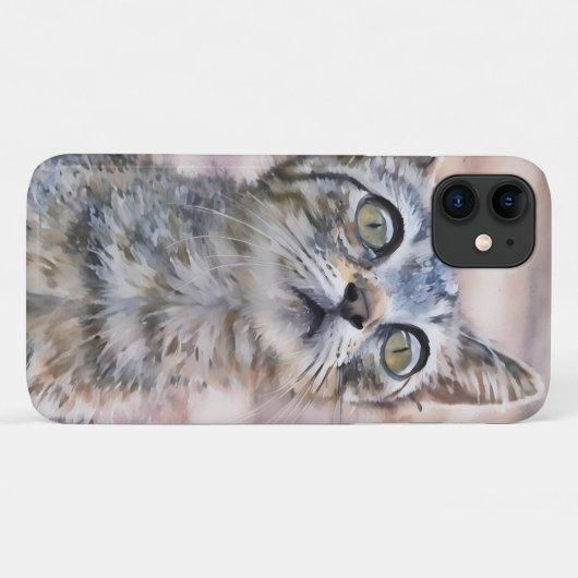 Coques Case-Mate iPhone Cute Grey Tabby Kitten Téléphone d'art (Dos (Horizontal))