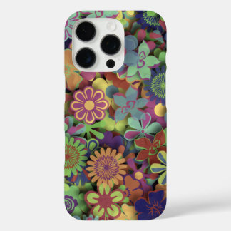 Coques iPhone 16 Pro Cute Groovy Flowers Garden Vintage