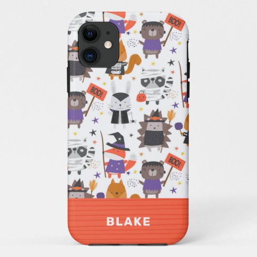 Coques Case-Mate iPhone Cute Halloween Animaux Personnalisés (Dos)