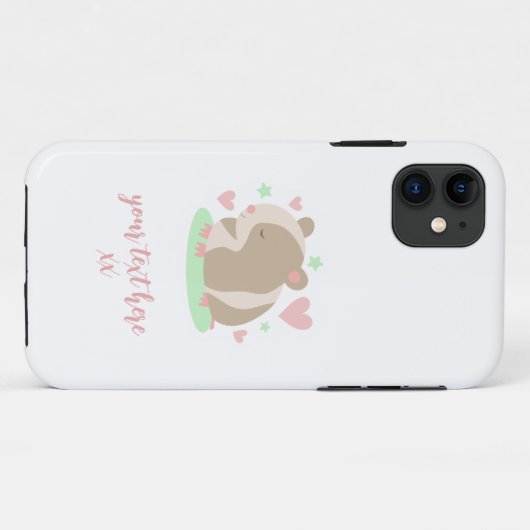 Coques Case-Mate iPhone Cute Hamster (Dos (Horizontal))