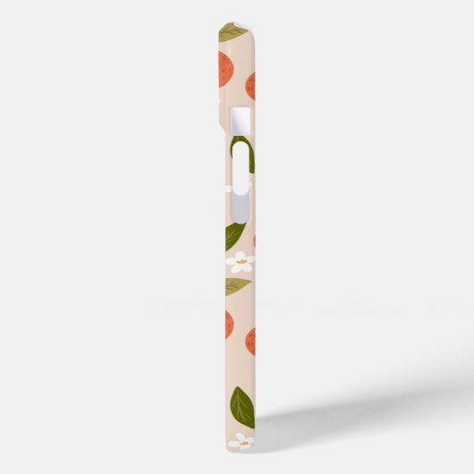 Coques Case-Mate iPhone Cute Hand-drawn Orange Blossom Seamless Pattern (Verso / Gauche)