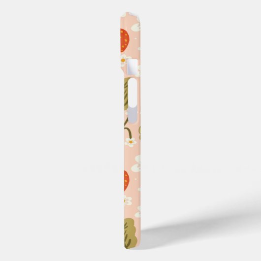 Coques Case-Mate iPhone Cute Hand-drawn Red Strawberry Seamless Pattern (Verso / Gauche)