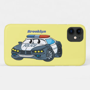 Case-Mate iPhone Case Cute happy police car cartoon illustration