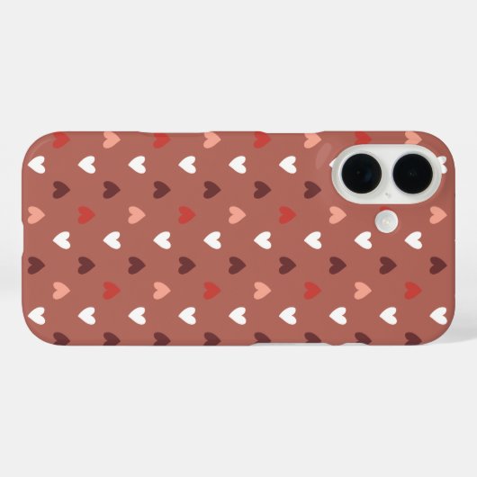 Coques Case-Mate iPhone Cute Hearts Pattern – Soft Love Aesthetic (Verso (horizontal))