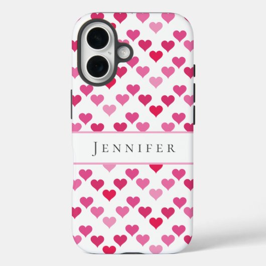 Coques Case-Mate iPhone Cute Hearts Personalized Name (Verso)