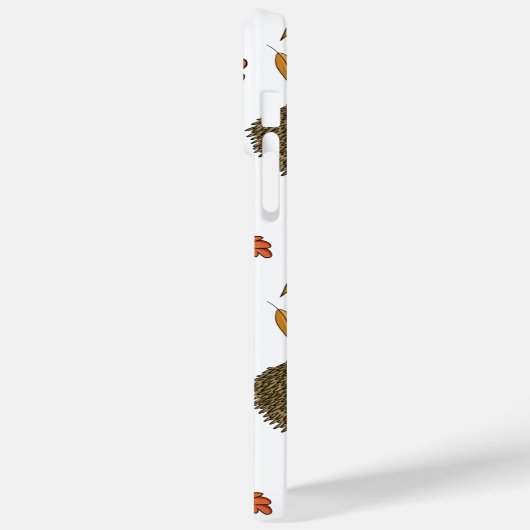 Coques Case-Mate iPhone Cute Hedgehog Automne quitte Motif (Verso / Gauche)