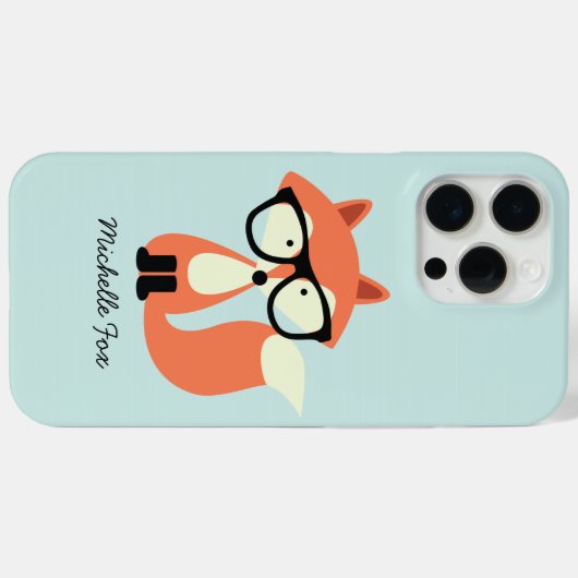Coques Case-Mate iPhone Cute Hipster Red Fox (Verso (horizontal))