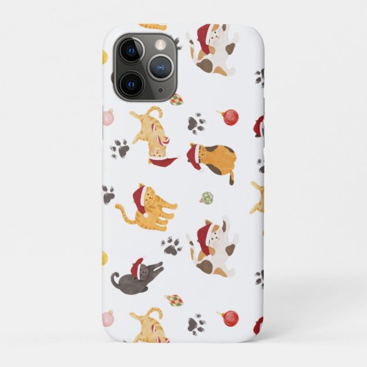 Coques Case-Mate iPhone Cute Holiday Cat Pattern (Dos)
