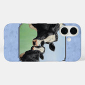 Coques Case-Mate iPhone Cute Holstein Calf & Vache Ciel bleu (Verso (horizontal))