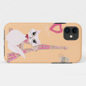 Coques Case-Mate iPhone Cute I Love Paris cat (Dos (Horizontal))