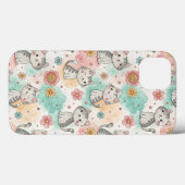 Coques Case-Mate iPhone Cute kawaii chat motif pastel (Verso (horizontal))