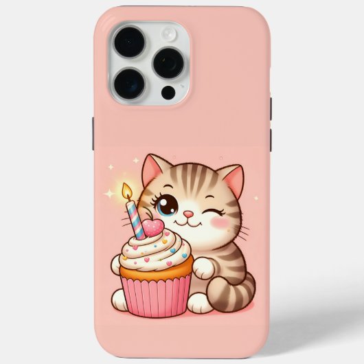 Coques Case-Mate iPhone Cute Kawaii chaton avec Cupcake (Verso)
