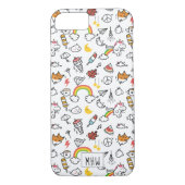 Coques Case-Mate iPhone Cute Kawaii Motif casques monogramme personnalisés (Dos)