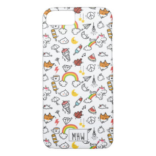 Coques Pour iPhone Cute Kawaii Motif casques monogramme personnalisés