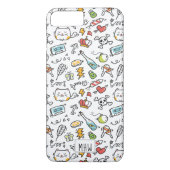 Coques Case-Mate iPhone Cute Kawaii Motif casques monogramme personnalisés (Dos)