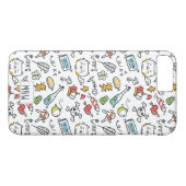 Coques Case-Mate iPhone Cute Kawaii Motif casques monogramme personnalisés (Dos (Horizontal))