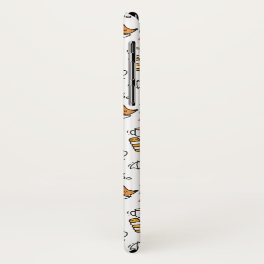 Coques Case-Mate iPhone Cute Kawaii Motif casques monogramme personnalisés (Dos/Gauche)