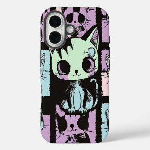 Coques iPhone 16 Cute Kawaii Pastel Goth Patchwork Gothique Déplais