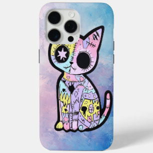 Coque iPhone 15 Pro Max Cute Kawaii Pastel Goth Patchwork Gothique Déplais