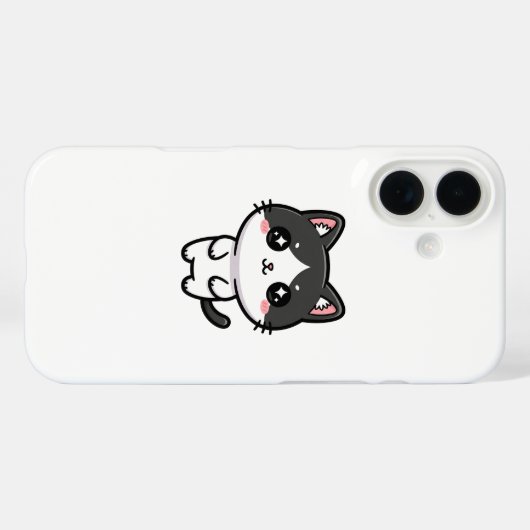 Coques Case-Mate iPhone Cute Kawaii Tuxedo Cat Standing Character (Verso (horizontal))