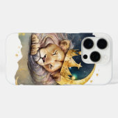 Coques Case-Mate iPhone Cute  king Lion Sleeping On The Moon               (Verso (horizontal))