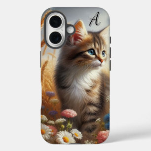 Coques iPhone 16 Cute Kitten Aquarelle Chat iPhone
