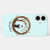 Coques Case-Mate iPhone Cute Kitten noir regarder une étoile (Verso (horizontal))