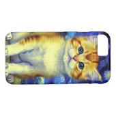 Coques Case-Mate iPhone Cute Kitten Starry Night Van Gogh (Dos (Horizontal))