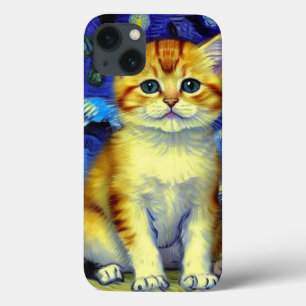 Case-Mate iPhone Case Cute Kitten Starry Night Van Gogh
