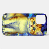 Coques Case-Mate iPhone Cute Kitten Starry Night Van Gogh (Verso (horizontal))