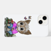Coques Case-Mate iPhone Cute Kitty Chat et Papillon (Verso (horizontal))