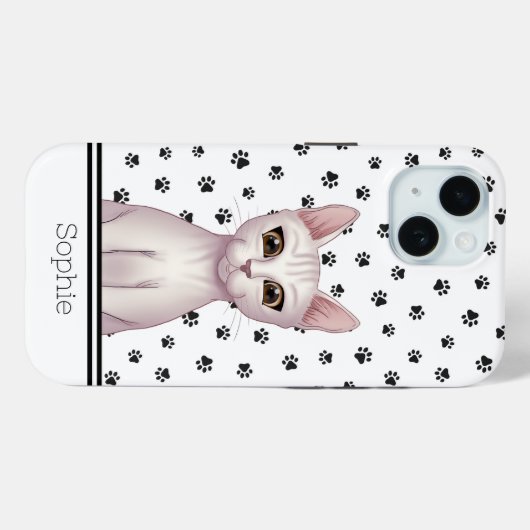 Coques Case-Mate iPhone Cute Kitty personnalisé (Verso (horizontal))
