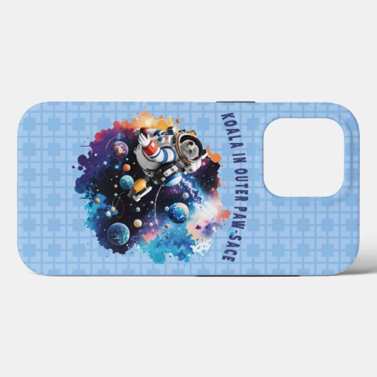 Coques Case-Mate iPhone Cute Koala dans l'espace extra-atmosphérique, astr (Verso (horizontal))