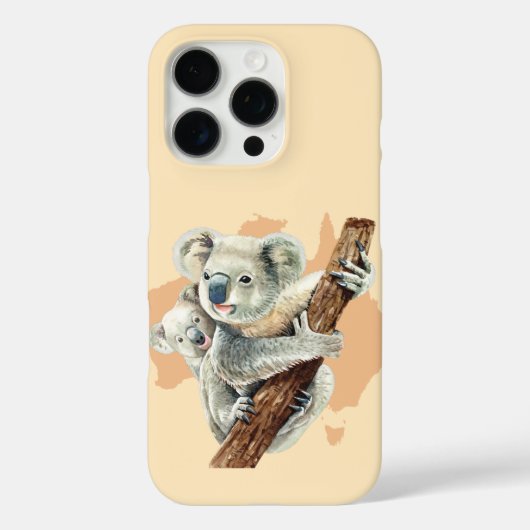Coques Case-Mate iPhone Cute Koala Maman et bébé (Verso)