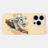 Coques Case-Mate iPhone Cute Koala Maman et bébé (Verso (horizontal))