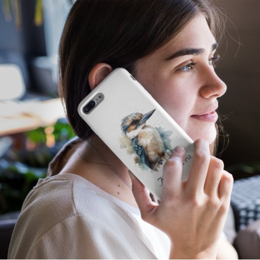 Coques Case-Mate iPhone Cute Kookaburra sur une branche, personnalisé