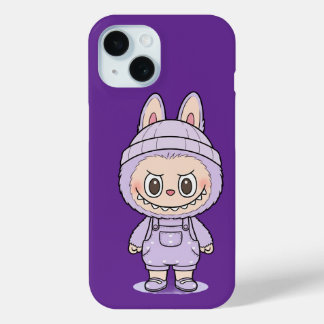 Coque Pour iPhone 15 Cute Labubu (light purple)
