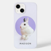 Coques Case-Mate iPhone Cute Lapin Lapin Pâques Moderne Chic Personnalisé (Verso)