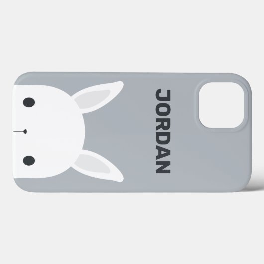 Coques Case-Mate iPhone Cute Little Bunny Rabbit with Personalized (Verso (horizontal))