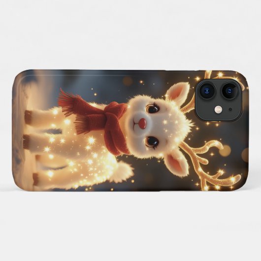 Coques Case-Mate iPhone Cute Magical Reindeer with Sparkling Lights (Dos (Horizontal))