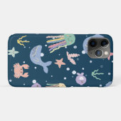 Coques Case-Mate iPhone Cute Marine Vie Motif sans joint (Dos (Horizontal))
