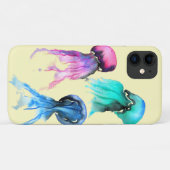 Coques Case-Mate iPhone Cute méduse trio aquarelle art (Dos (Horizontal))