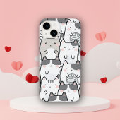 Coques Case-Mate iPhone Cute Minimal Kawaii Cat Pattern iPhone / iPad case